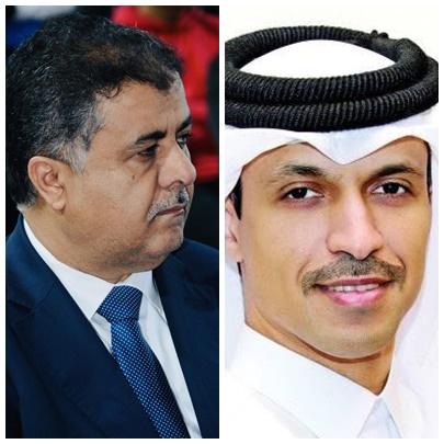 الشيخ العيسي يهنئ جاسم البوعينين بمناسبة انتخابه رئيسا للاتحاد القطري لكرة القدم