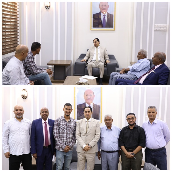 الوزير البكري يلتقي نجم الكرة الطائرة اسار جلال