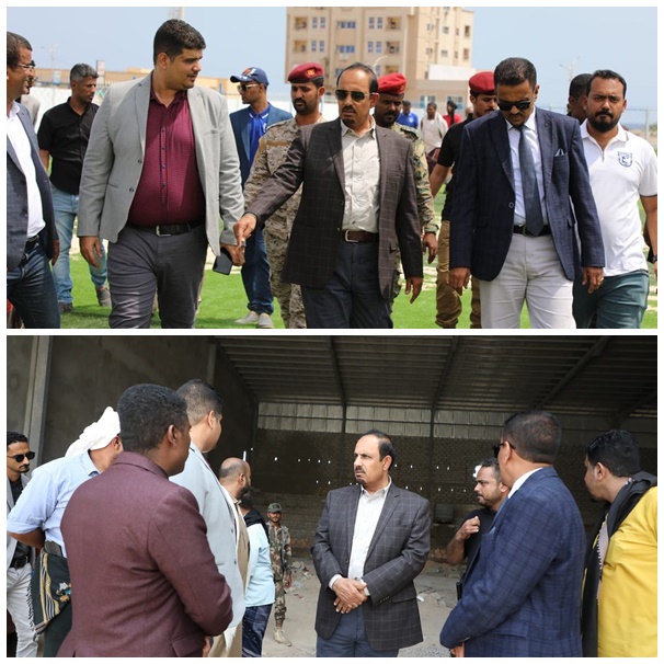 المحافظ بن ماضي يتفقّد استكمال أعمال التعشيب والإنارة بمنشأتي ناديي الشعب والتضامن 