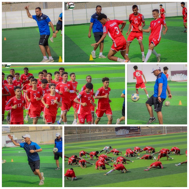 منتخبنا الوطني للناشئين يبدأ معسكره الإعدادي بمدينة المكلا