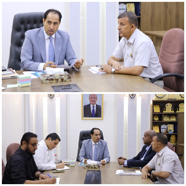 وزير الشباب والرياضة يلتقي مدير عام مكتب الوزارة بـ "شبوة"