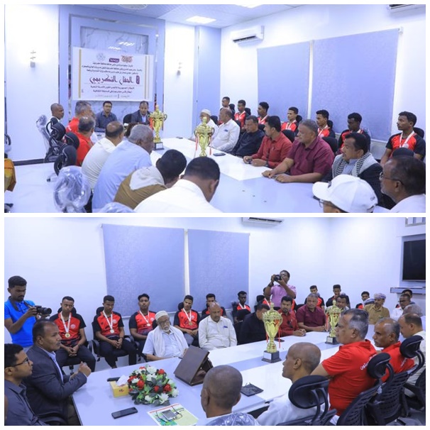 الوكيل العامري يكرم فريق العاب القوى لنادي الوحدة تريم والفريق الثقافي لنادي سيئون.
