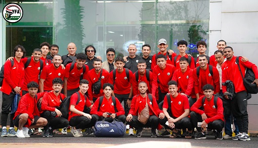 بعثة منتخب الشباب تغادر الی عمان في طریقها للبصرة