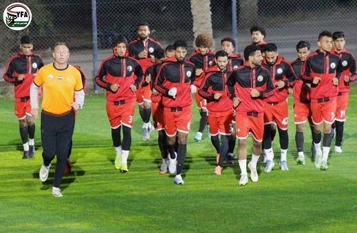 منتخبنا اجرى حصته التدريبية الاخيرة عشية مواجهة نظيره السعودي في خليحي 25 بمدينة البصرة 