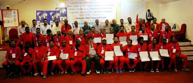  اختتام دورة التحكيم للعبة السباحة والالعاب المائية للمحافظات المحررة