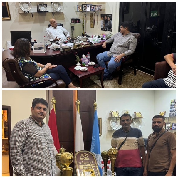 رئيس نادي شعب حضرموت يبحث مع المدير التنفيذي للاتحاد السكندري سبل التعاون بين الناديين 