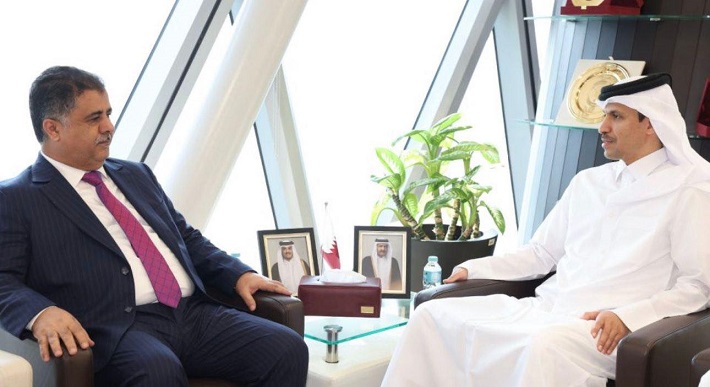 العيسي يلتقي “ البوعينين “ لتعزيز العلاقات المتميزة بين الإتحادين اليمني و القطري 