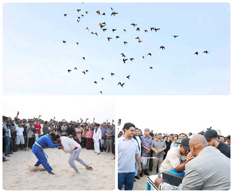 مشاركة متميزة للقطاع الرياضي في فعالية تدشين مهرجان موسم البلدة السياحي