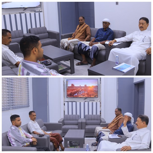 مناقشة أوضاع فرع اتحاد كرة القدم في وادي وصحراء حضرموت وخطط نشاطه.