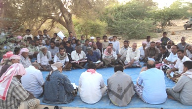 الإعلان عن بدء أنشطة مشروع إعادة اعمار المعيشة المبكر UNDP  في المنطقة الرائدة بمديرية القطن  