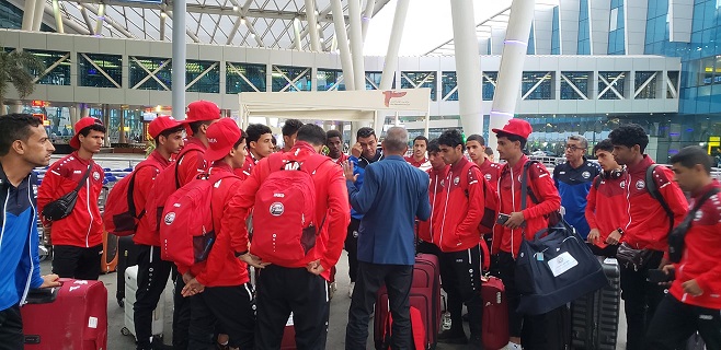 بعثة منتخب الناشئين تتوجه إلى قطر 
