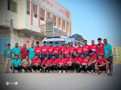 بعثة فريق القدم بنادي شعب حضرموت تغادر إلى صنعاء بدعوة من نادي وحدة صنعاء