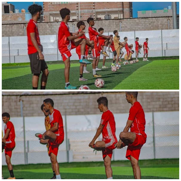 شعب حضرموت ينهي تحضيراته لمباراته الاولى في كأس حضرموت 