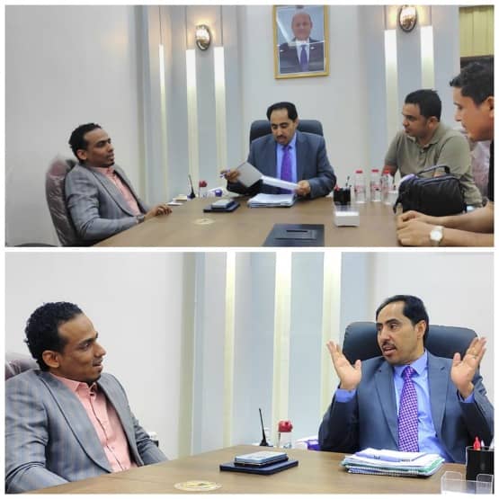 وزير الشباب والرياضة يلتقي رئيس دائرة الشباب في المجلس الانتقالي الجنوبي 