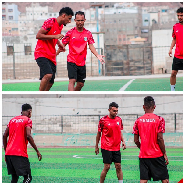 المنتخب الوطني الأول يواصل تدريباته لليوم الثاني على ملعب بارادم بالمكلا