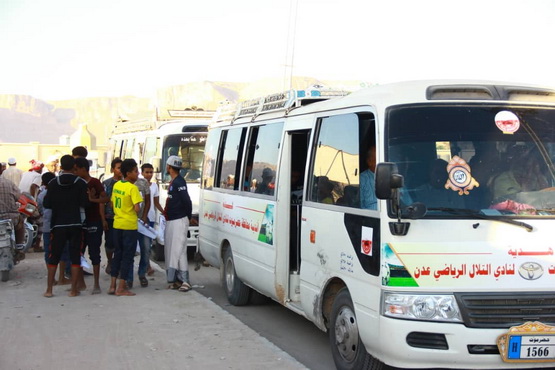 بعثة نادي التلال لكرة القدم تصل مدينة سيئون.