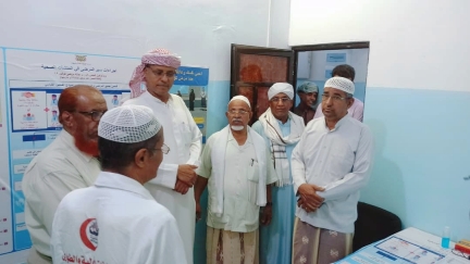 مدير عام سيئون يدشن العيادات الرمضانية لحافة الحوطة بمدينة سيئون للعام 1443 هجرية.