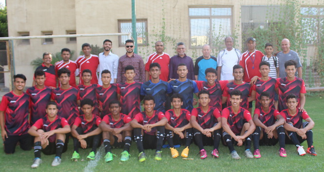 باشنفر والكابتن محمود ابو رجيلة يزوران المنتخب