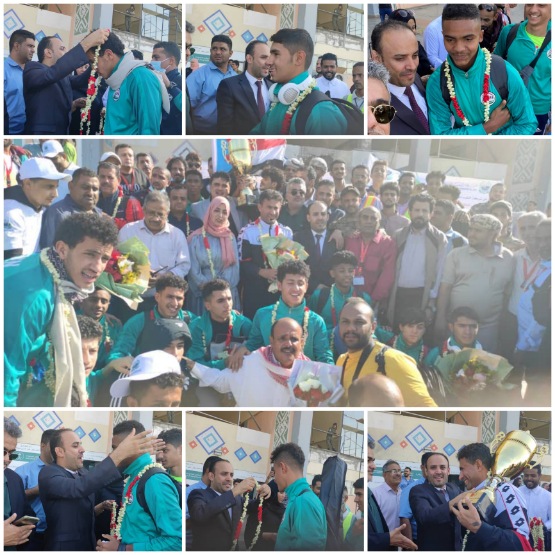 نائب وزير الشباب والرياضة يستقبل بعثة المنتخب الوطني للناشئين 