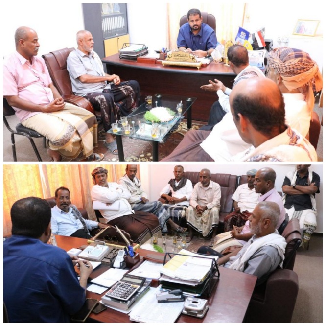 الجهوري يستقبل الهيئة الإدارية لنادي وحدة شحير الرياضي بساحل حضرموت