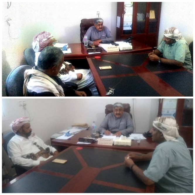 مدير عام مديرية وادي العين وحوره   يناقش تحضيرات إقامة مسابقة كأس حضرموت الثقافية الثالثة