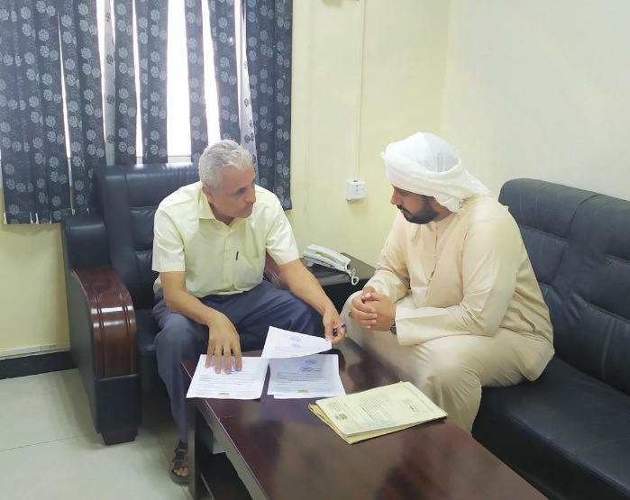 لقاء بالمكلا يجمع مديري مكتب الشباب بوادي حضرموت والمالية لمناقشة آلية صرف إعتماد المشاريع