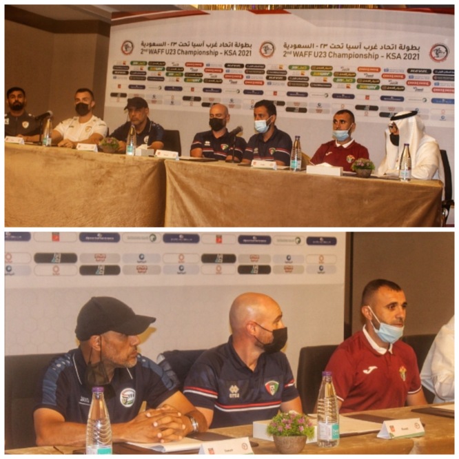 في المؤتمر الصحفي لمدربي منتخبات بطولة غرب آسيا..السنيني يثق في قدرات اللاعبين لاسعاد اليمنيين..ومدرب الكويت يؤكد أهمية المباراة