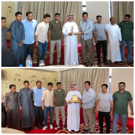 فريق شباب الوادي بخيلة بقشان يكرم المهندس عبدالله بقشان