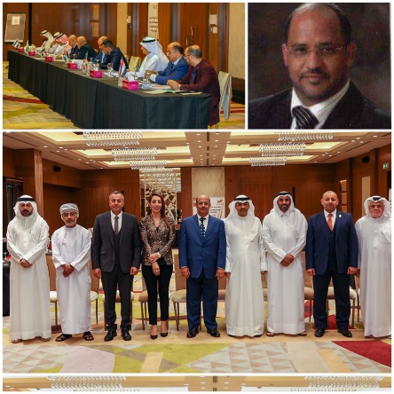 الشيخ/شاجع المقدشي عقب تجديد الثقة بمجلس إدارة اتحاد دول غرب اسيا لالعاب القوى...