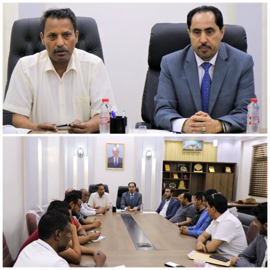 وزير الشباب والرياضة يناقش مع محافظ أبين هموم رياضة المحافظة