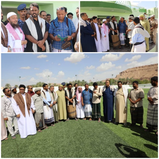 الشيخ بن حبريش يزور المنشآت الرياضية لنادي البرق بتريم