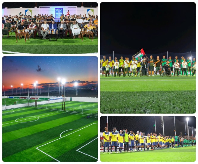 الوكيل باضاوي يفتتح ملاعب العمودي الرياضية بالمكلا