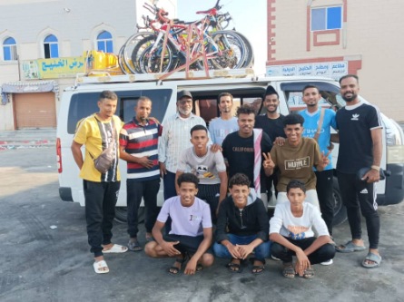 بعثة ابطال منتخب ساحل حضرموت للدراجات الهوائية تغادر المكلا للمشاركة في بطولة الجمهورية بصنعاء 