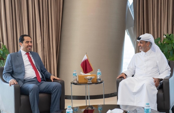 وزير الشباب والرياضة يبحث مع نظيره القطري سبل التعاون المشترك
