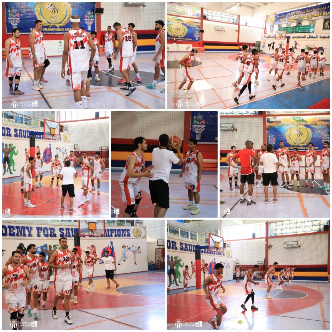 فريق السلة بنادي شعب حضرموت يواصل تدريباته في جدة