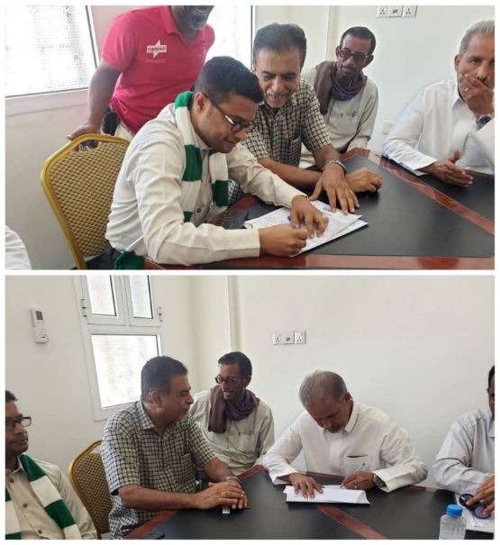 تسليم مشروع تعشيب ملعب كرة القدم و تأهيل ملاعب كرة السلة و الطائرة و اليد في نادي شباب القطن 