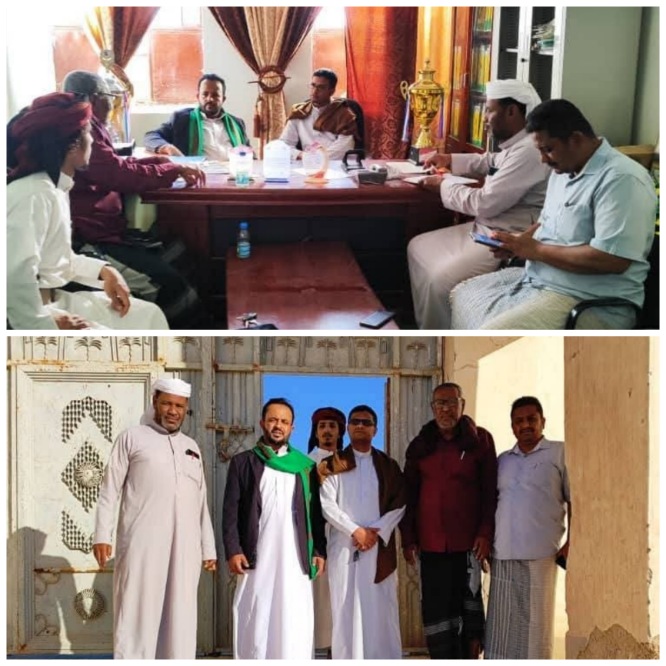 المدير العام لمكتب الشباب والرياضة يطلع على نشاط نادي الاحقاف في الغرف مديرية تريم 