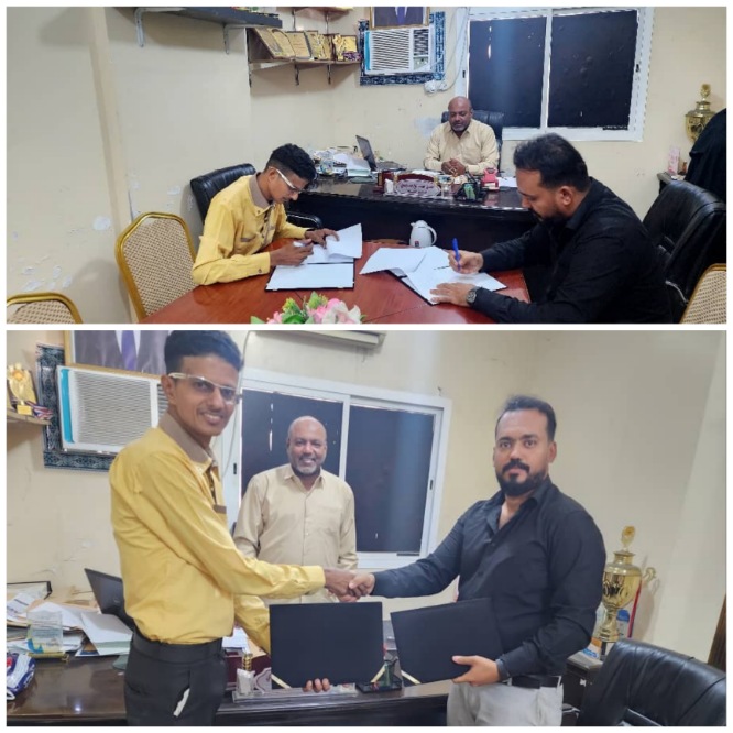 مسجدي يرعى توقيع اتفاقية تعاون مشترك بين إتحاد الإعلام الرياضي ومؤسسة الكابتن علي عثمان العمودي للتنمية الرياضية