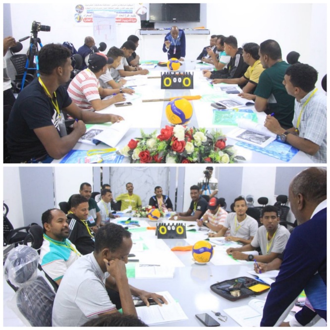 دورة تدريبية للحكام المستجدين في الكرة الطائرة بحضرموت الوادي والصحراء 