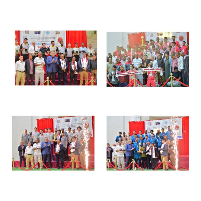 المدير العام لمكتب الشباب والرياضة يتوج شعب حضرموت بدرع بطولة الدوري العام لكرة السلة