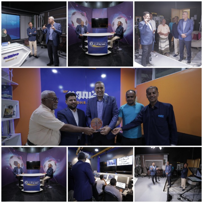 رئيس اتحاد كرة السلة يكرم  تلفزيون حضرموت لتفاعله  ومواكبته لختام دوري الأولى