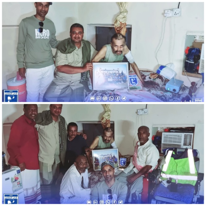 إدارة نادي تضامن حضرموت تقوم بزيارة المشجع التضامني المعروف عبود باسلوم