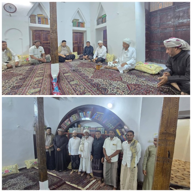 الهيئة الإدارية لنادي اتحاد حضرموت في زيارة مشاهرة للحبيب هاشم بن عبدالقادر الحبشي