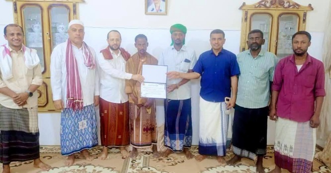 إدارة نادي اتحاد حضرموت تزور أسرة الفقيد مسهل فرحان 