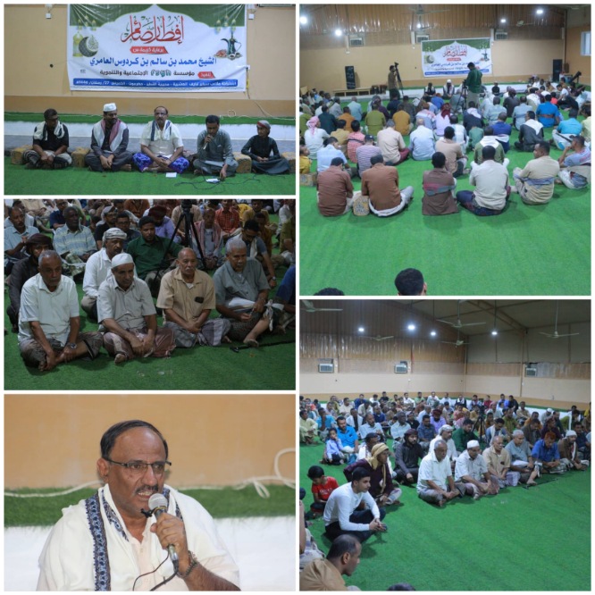 برعاية الشيخ محمد بن سالم بن كردوس العامري افطار صائم وأمسية رمضانية بالقطن تقيمها مؤسسة فصيح الاجتماعية