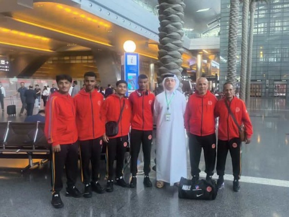 وصول بعثة فريق ألعاب القوى إلى الدوحة للمشاركة في بطولة غرب آسيا للأندية
