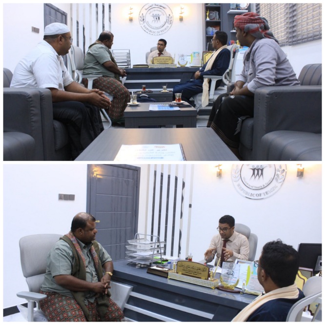 مناقشة التحضيرات والاستعدادات لسباق الهجن في وادي وصحراء حضرموت.