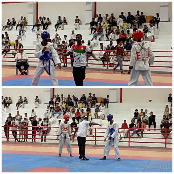 بدء مواجهات تصفيات بطولة كأس حضرموت للعبة التايكوندو في نسختها الأولى بصالة نادي شعب حضرموت