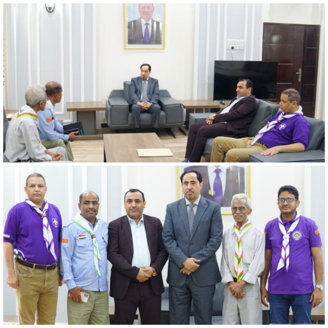 البكري يستقبل رئيس لجنة الرواد في الكشافة اليمنية أحمد الجفري