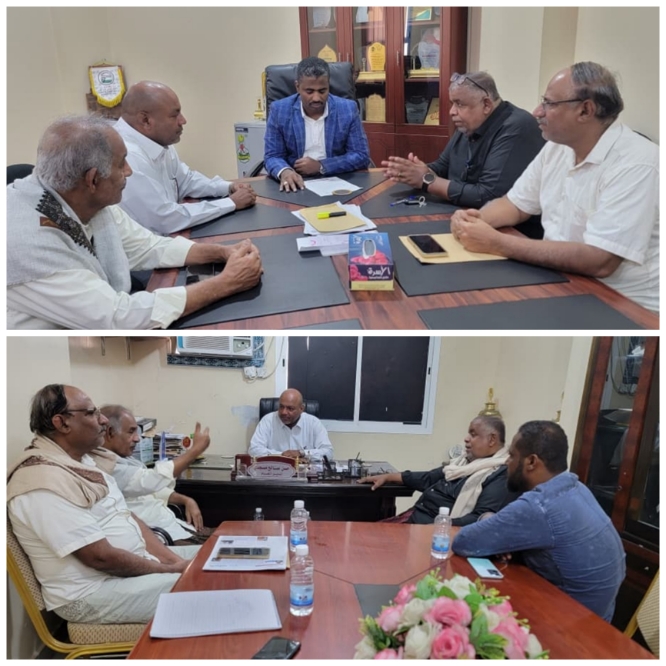 اللجنة التحضيرية العليا لليوم العالمي للصقور تلتقي بوكيل محافظة حضرموت لشئون الشباب ومدير عام مكتب الشباب والرياضة بالساحل